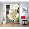 Фотопечать белой орхидеи на шкафу купе