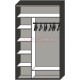 Шкаф Купе-белый лакобель с чёрными вставками