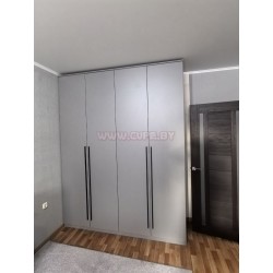 Распашной шкаф серого цвета
