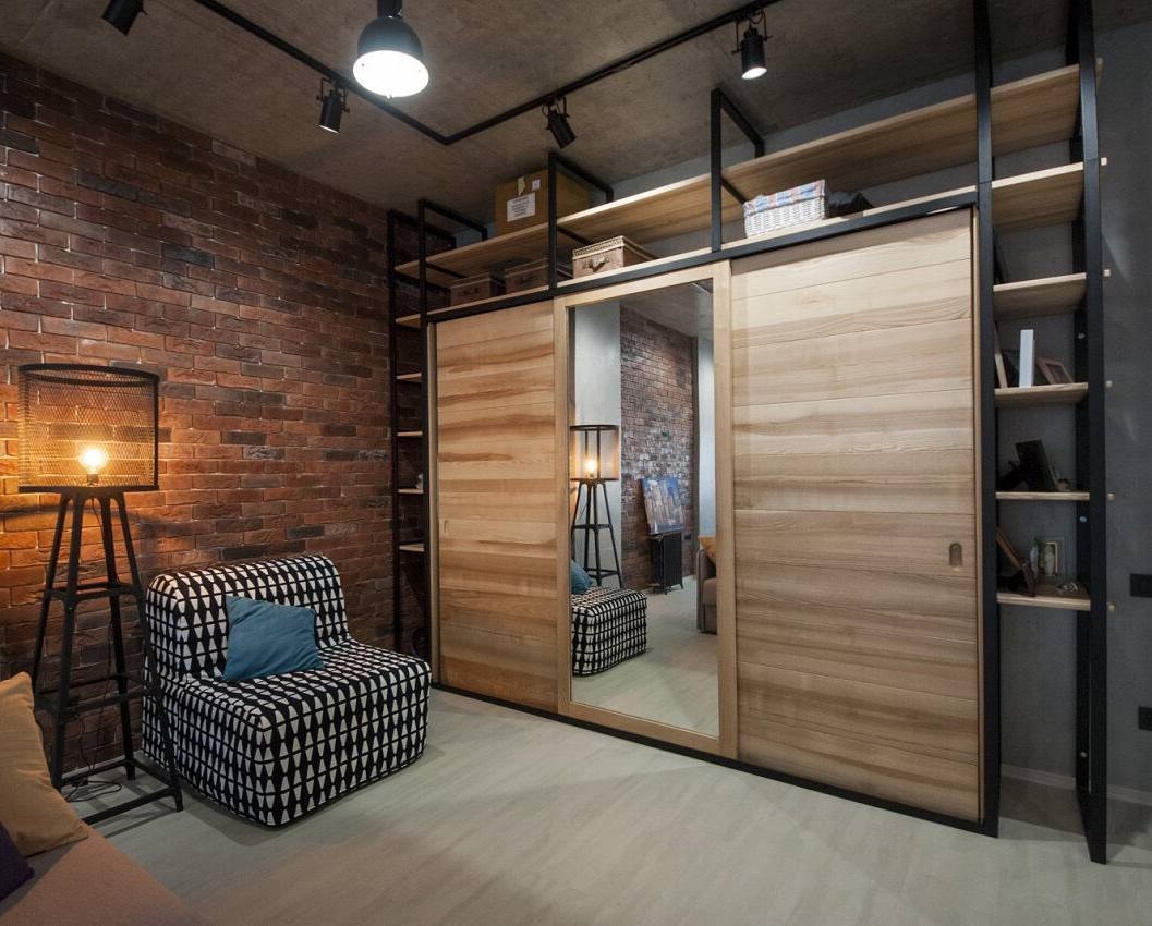 Шкаф-купе в с стиле лофт